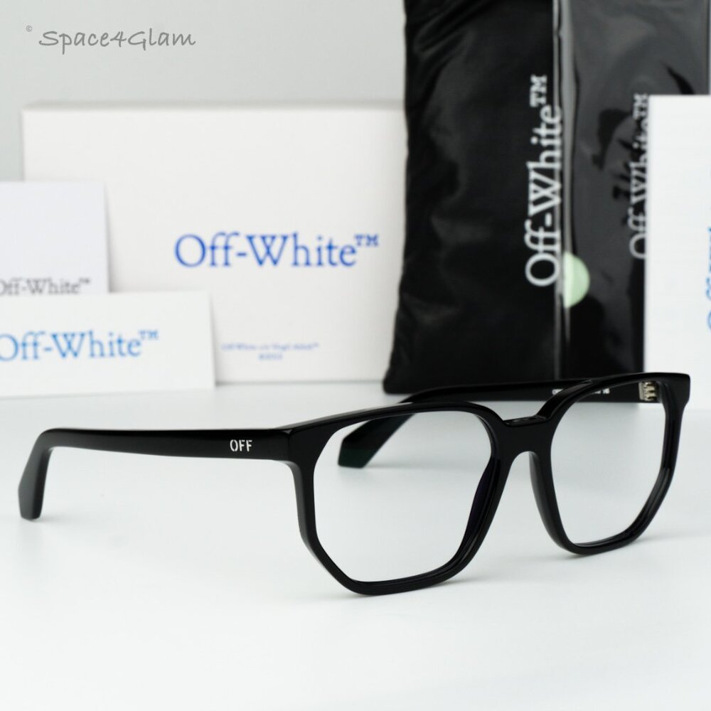 Off-White Men Eyeglasses Black Square OERJ039 STYLE 39 1000 NEW AUTHENTIC - Picture 3 of 8